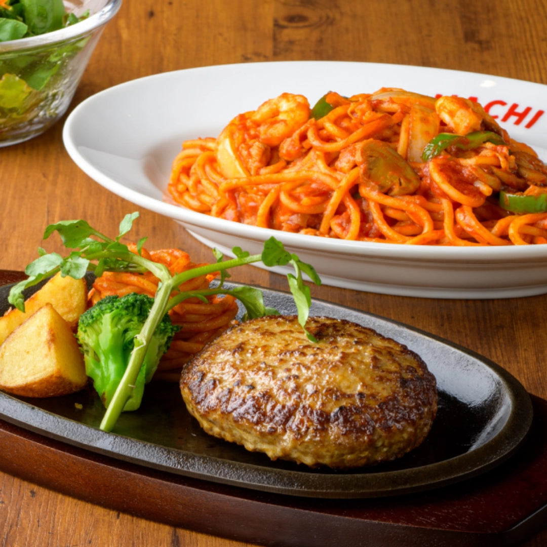 ハンバーグ ナポリタンセット 通販 お取り寄せ レストラン HACHI 宮城